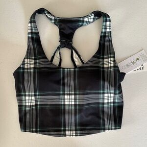 GILLY HICKS Go Recharge Sportlette Green Black Plaid Size XS NEW
